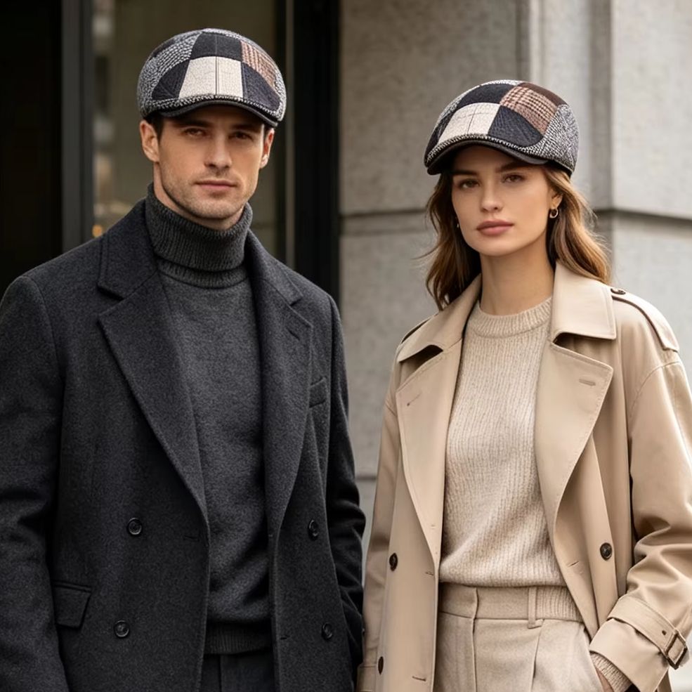 Newsboy Cap Ivy - High-End Classic Men's Patchwork Newsboy หมวก