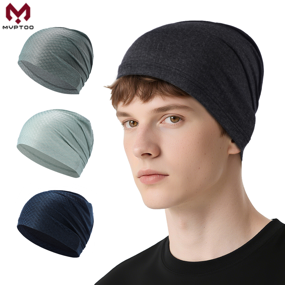 Skull Cap Helmet Liner - หมวกคลุมศีรษะแห้งเร็ว ระบายอากาศได้ดี สำหรับปั่นจักรยาน วิ่ง ซับในหมวกกันน็อค ป้องกันแสงแดด